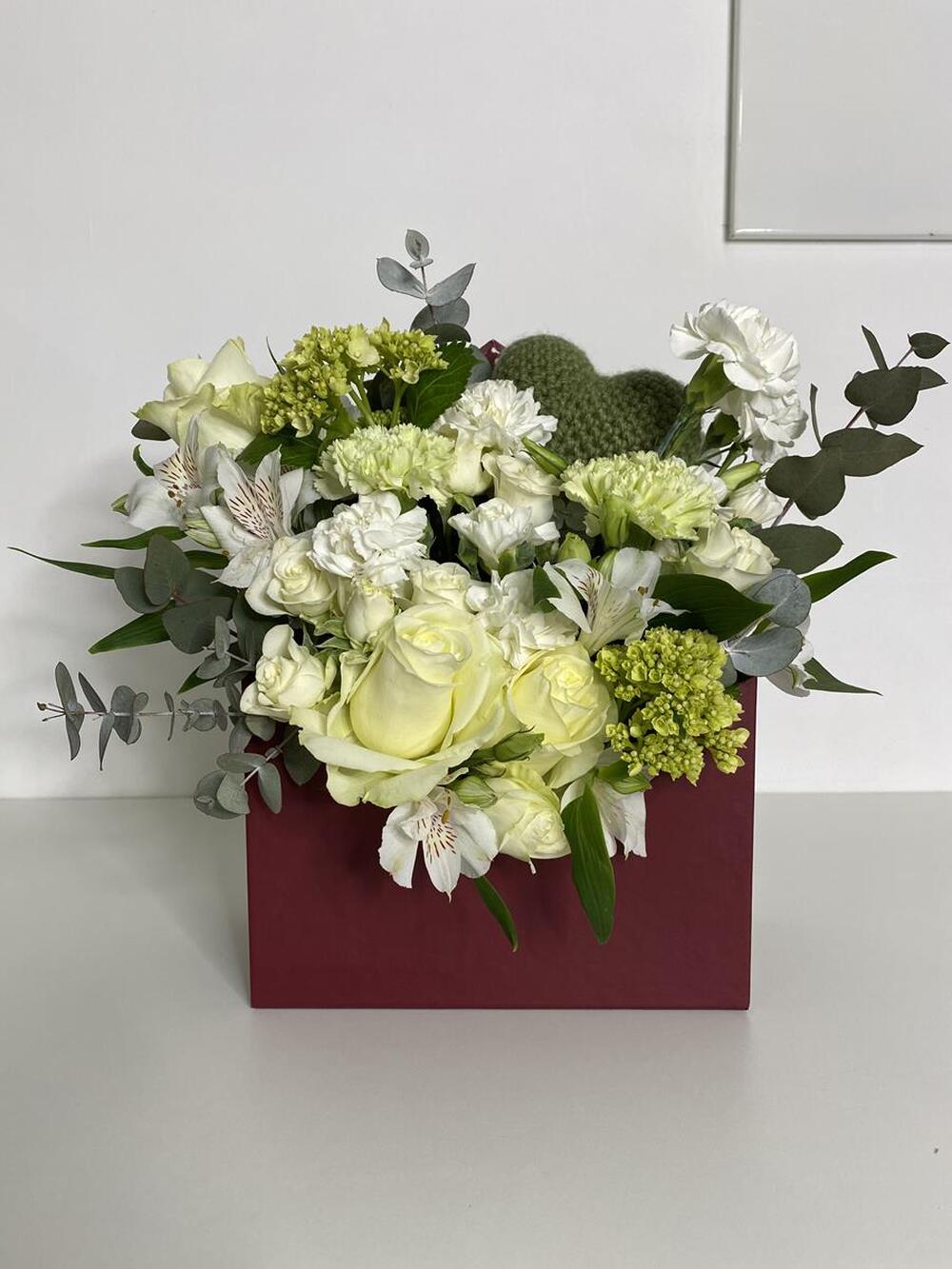 imagem Flower box envelope marsala